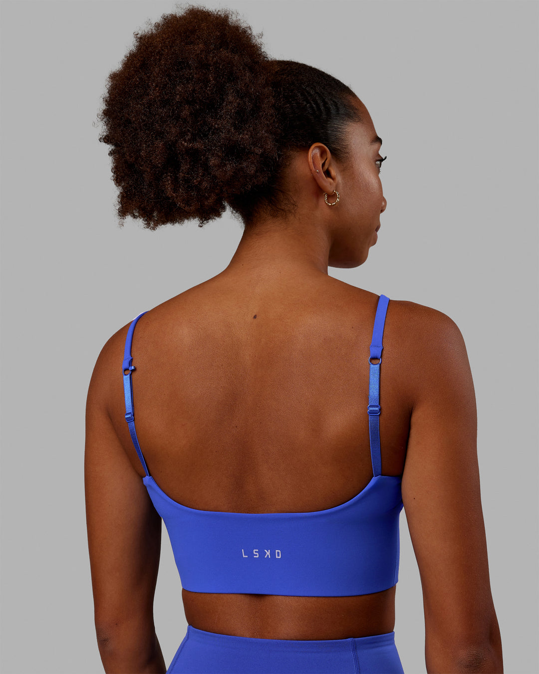 Woman wearing Streamline Bra - Power Cobalt