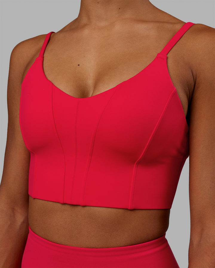 Women Wearing Streamline Bra - Scarlet
