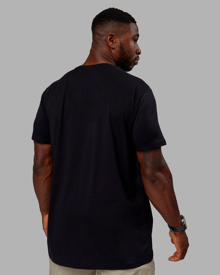 Man wearing Structure FLXCotton Tee - Black-White
