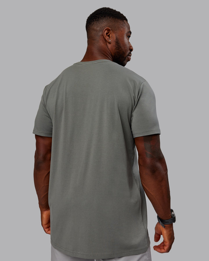 Man wearing Structure FLXCotton Tee - Graphite
