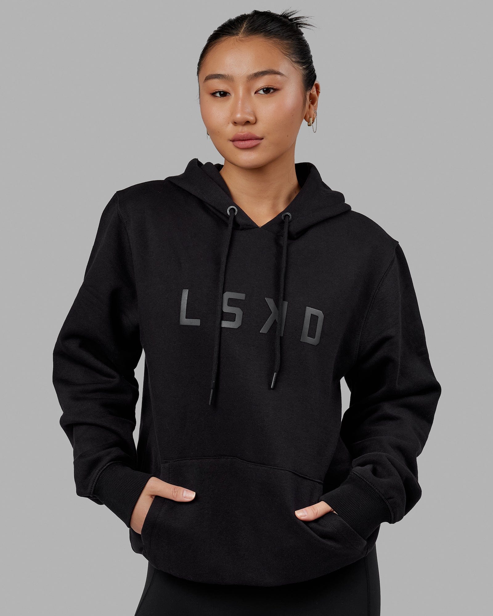 Unisex Structure Hoodie - Black-Black – LSKD