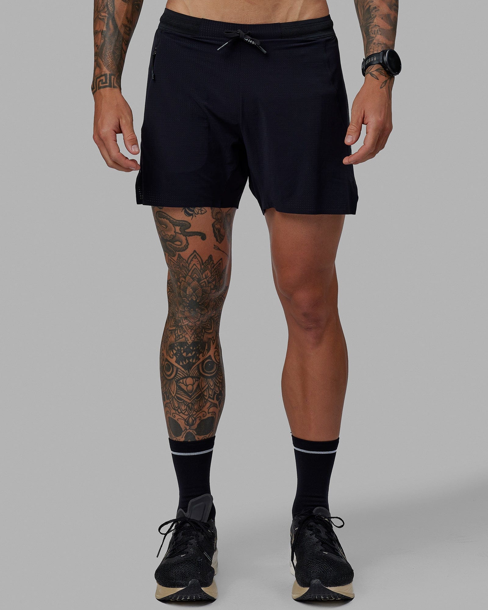 Nike Men's Flex Stride 5 Brief Running Shorts, Black/Reflective
