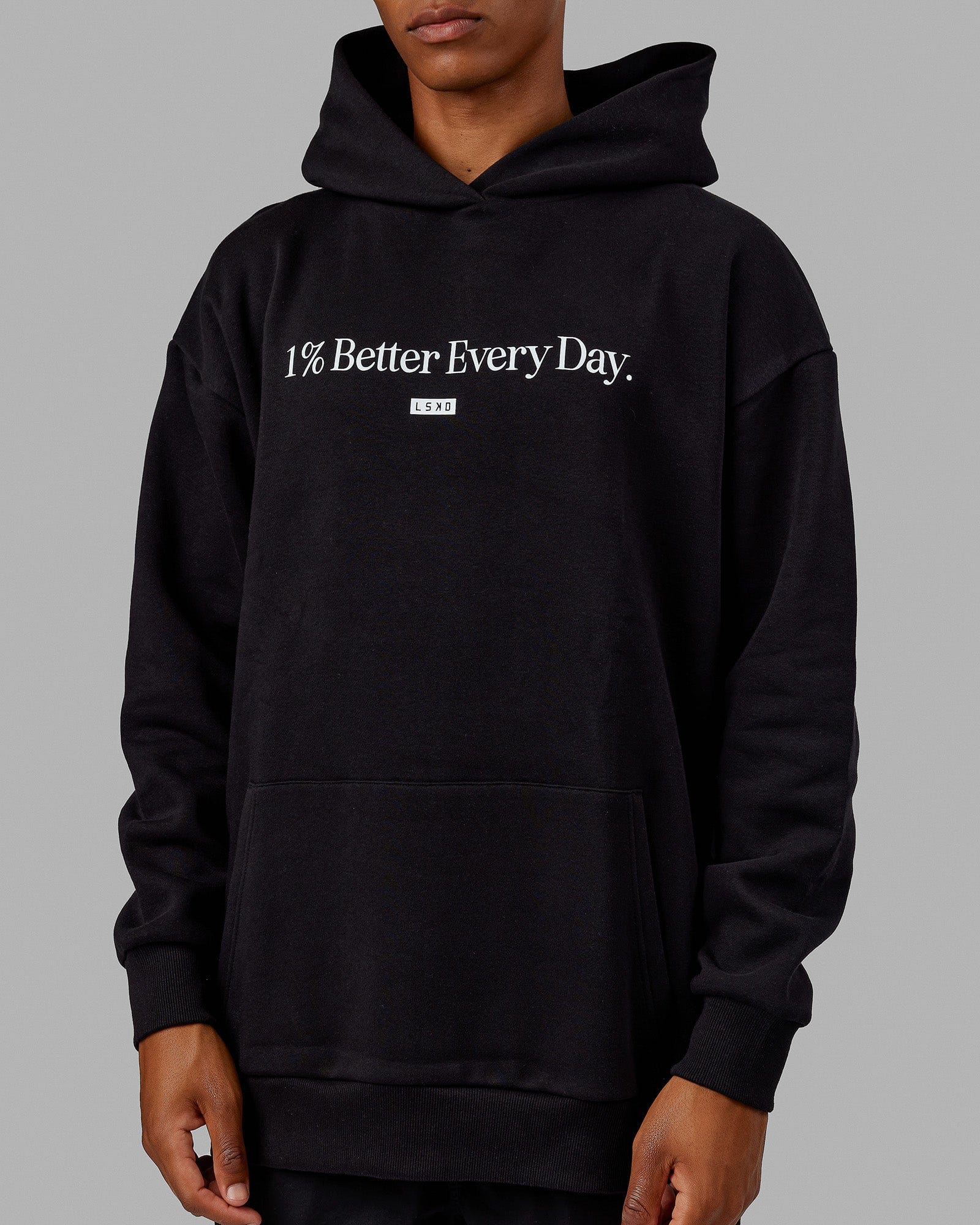 Unisex 1% Better Hoodie Oversize - Black | LSKD