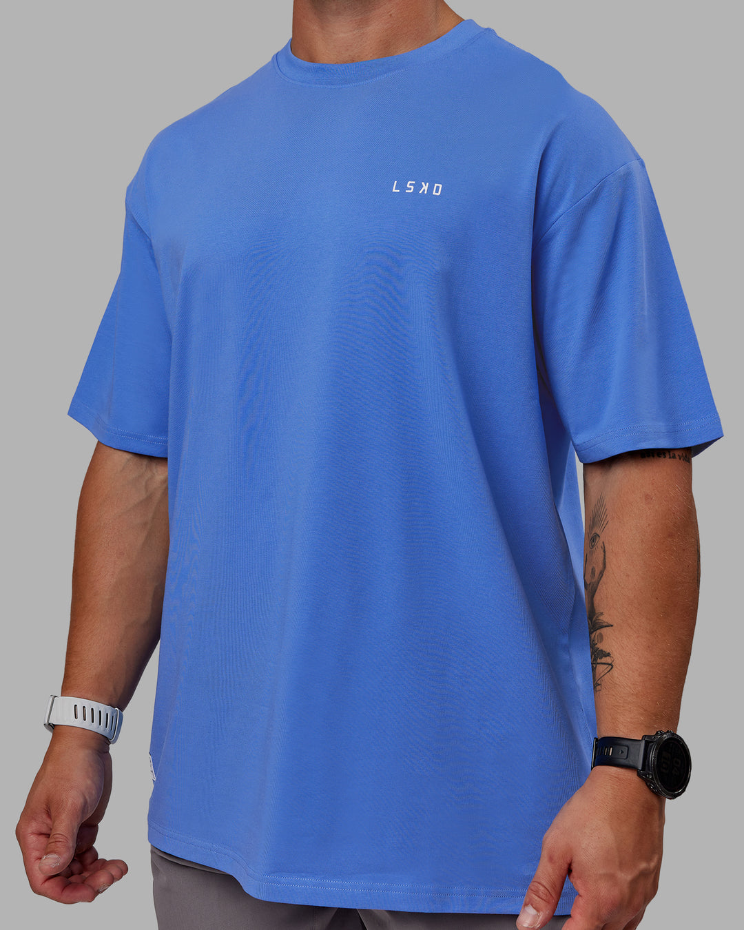 Unisex VS1 FLXCotton Tee Oversize - Ultramarine-White