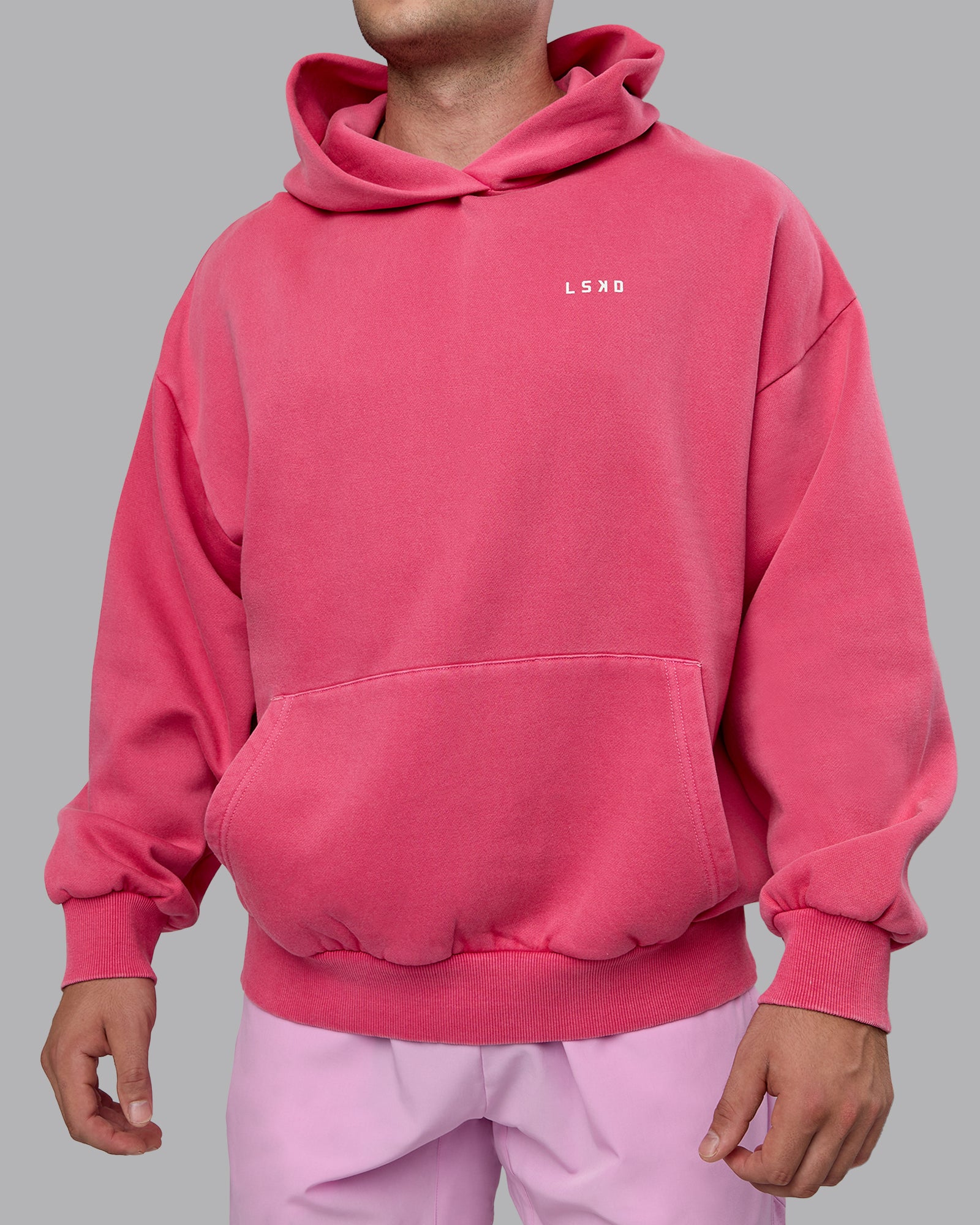 Washed Empower Hoodie Oversize Berry Pink Pastel Orchid LSKD