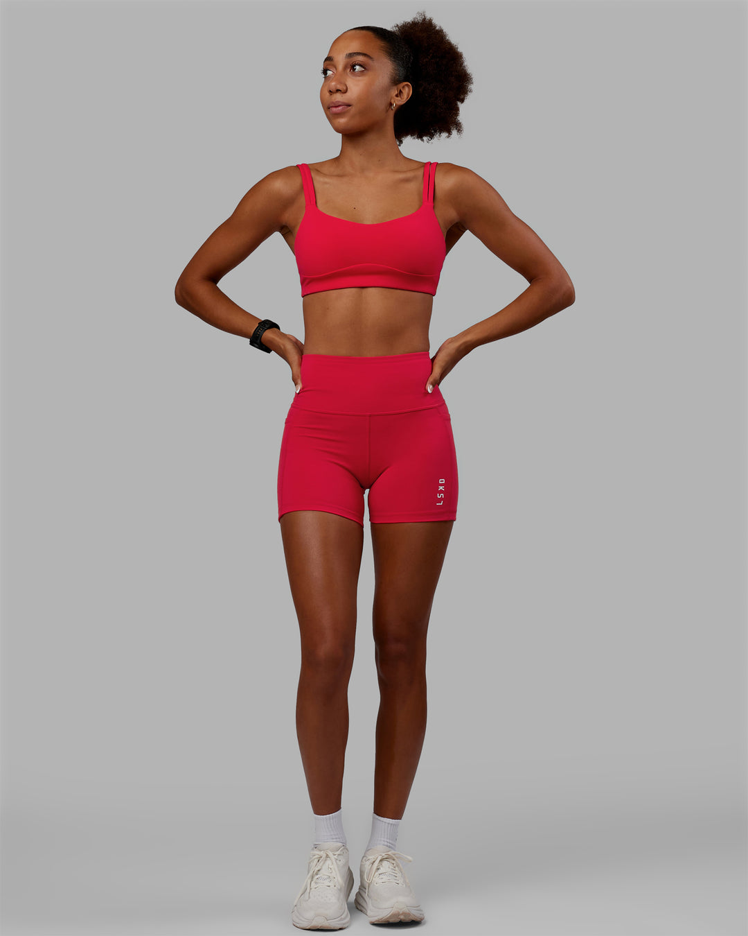 Women Wearing Vogue Sports Bra - Scarlet