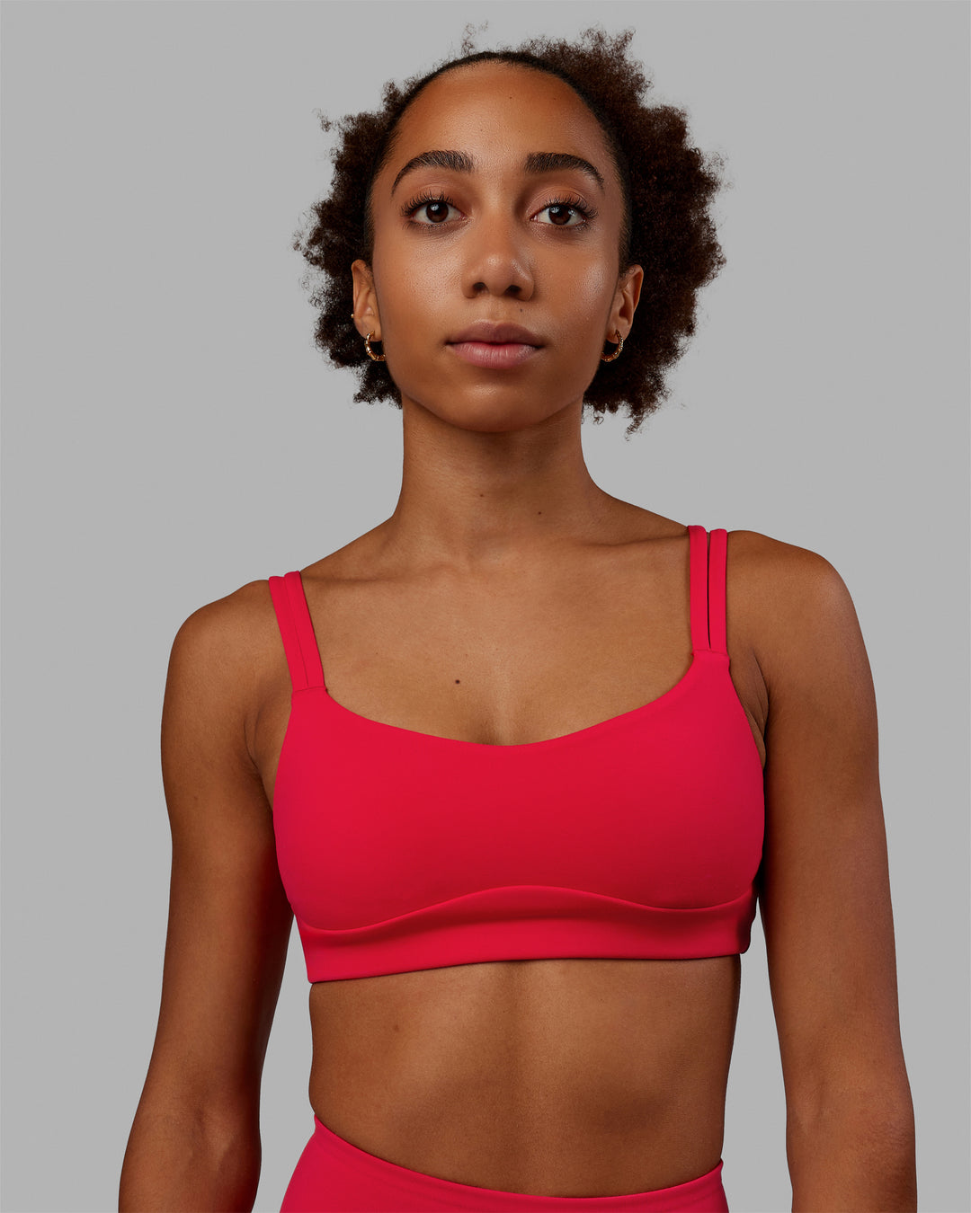 Women Wearing Vogue Sports Bra - Scarlet