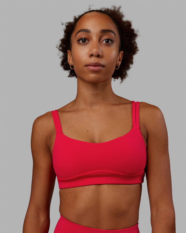 Women Wearing Vogue Sports Bra - Scarlet
