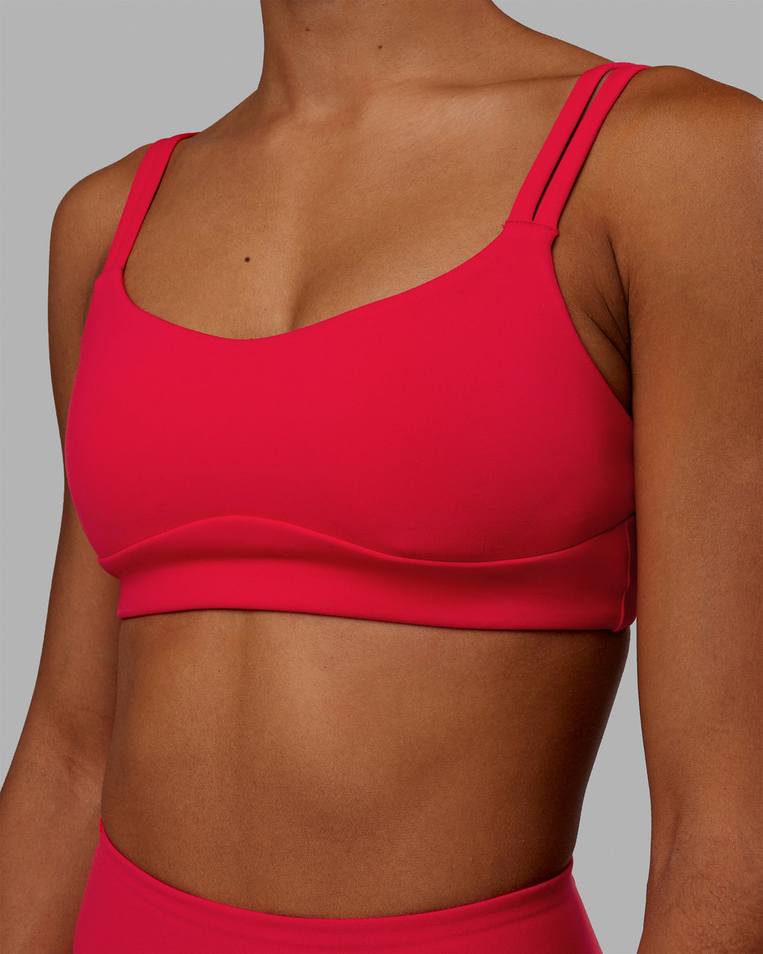 Women Wearing Vogue Sports Bra - Scarlet