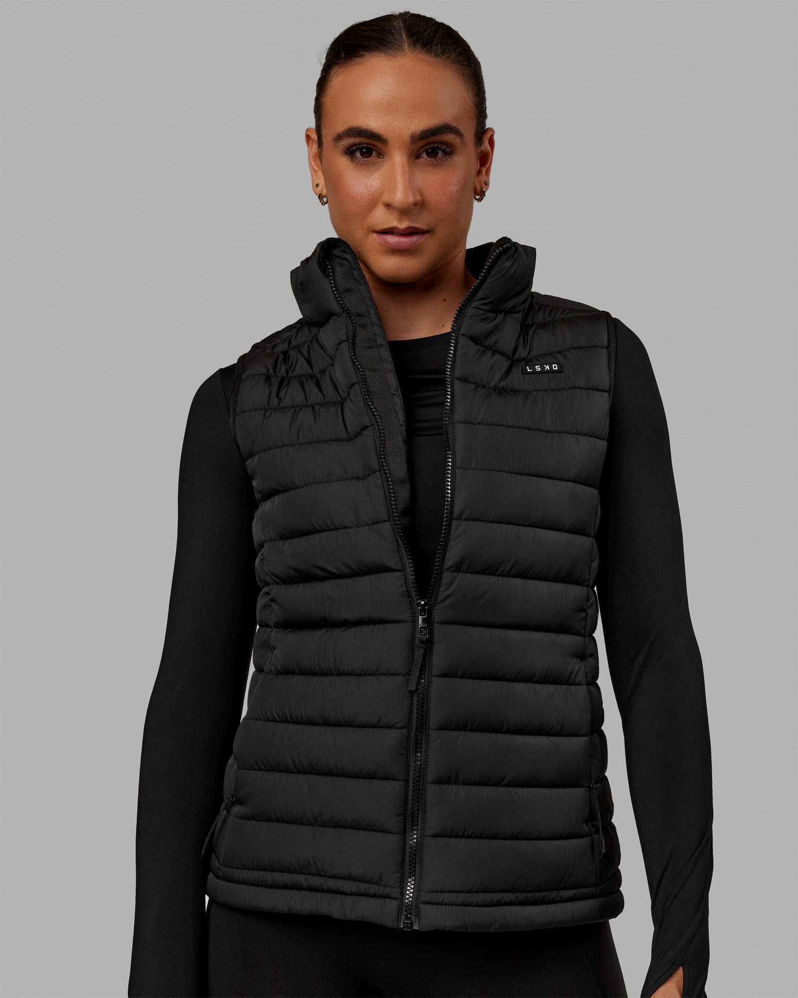 Womens All Day Puffer Vest Black LSKD