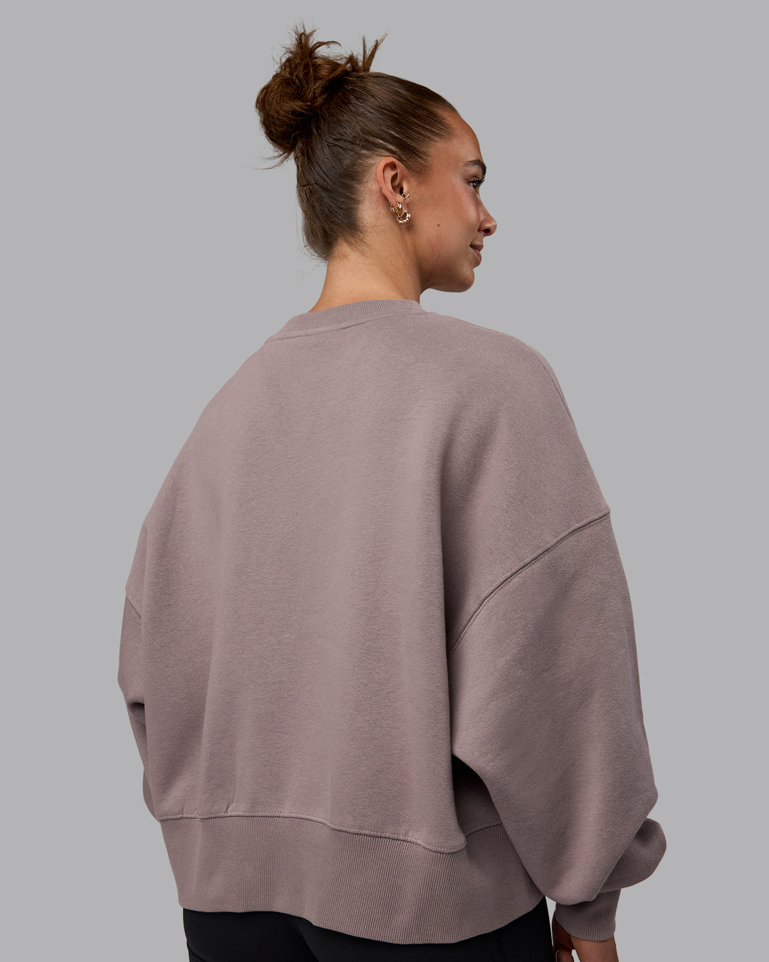 Woman wearing MVP Oversized Sweater - Greyish Purple