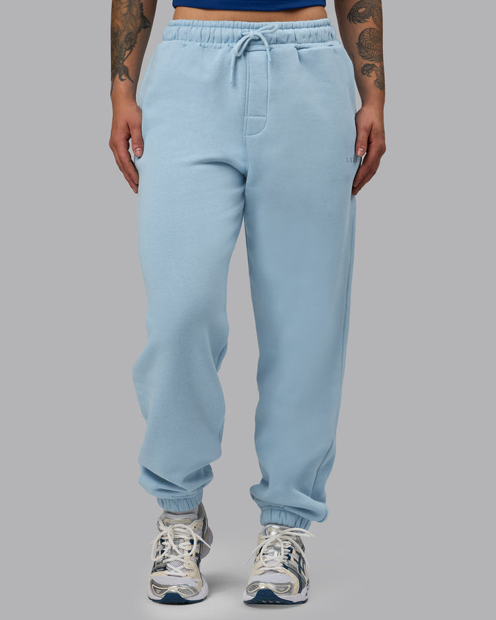 Woman wearing MVP Track Pants - Glacial Blue
