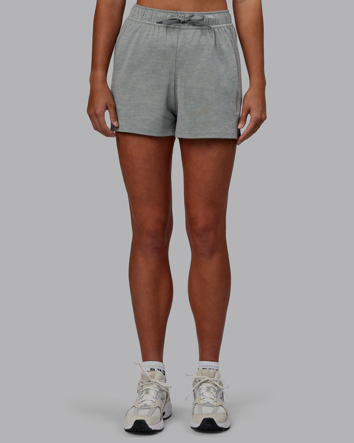 Women Wearing Restore CloudFLX Short - Light Grey Marl
