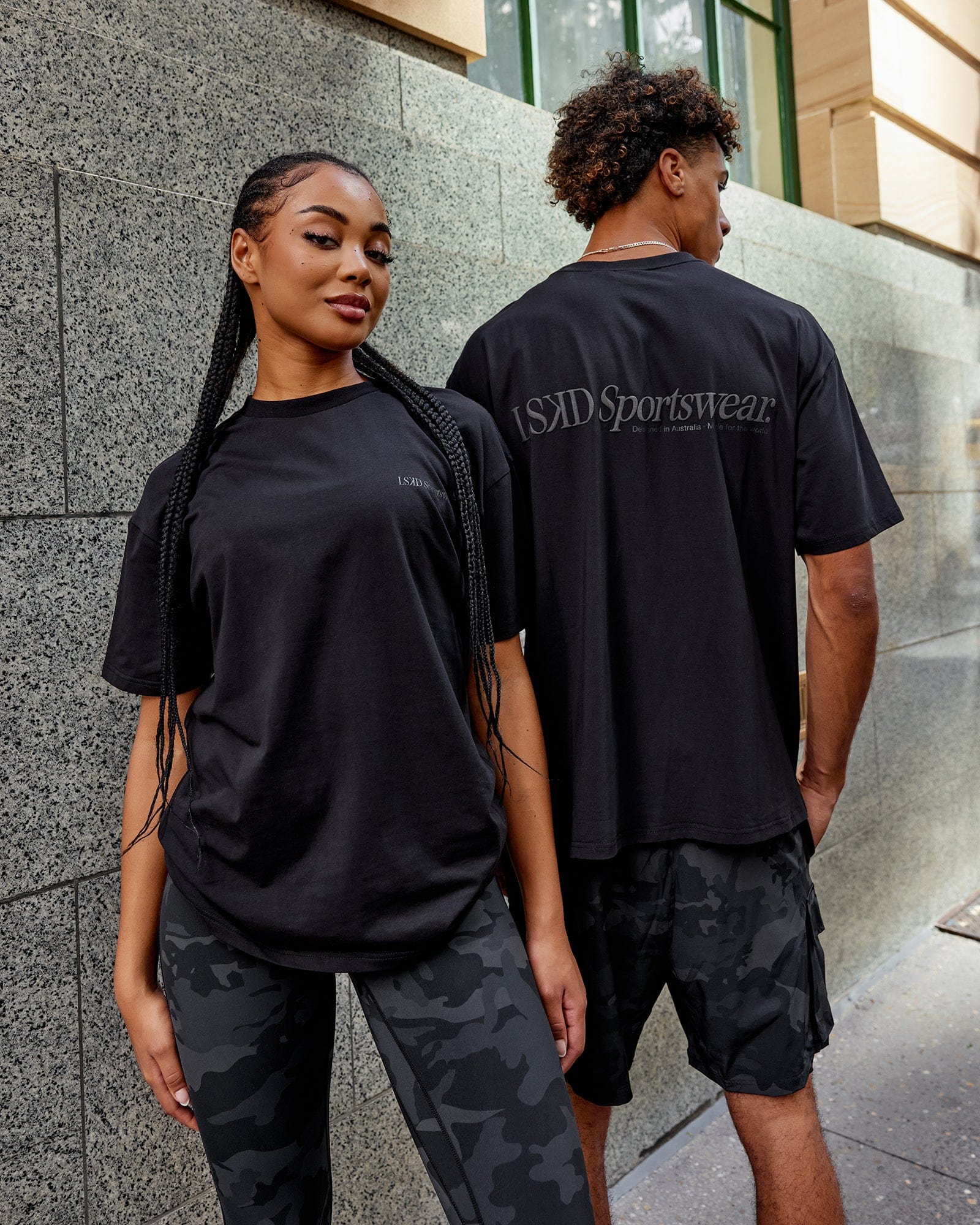 Unisex Motion FLXCotton Tee Oversize - Black-Black – LSKD