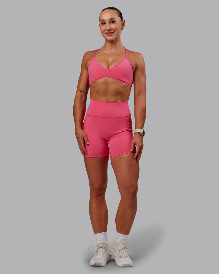 Woman wearing Ambience Sports Bra - Hot Pink
