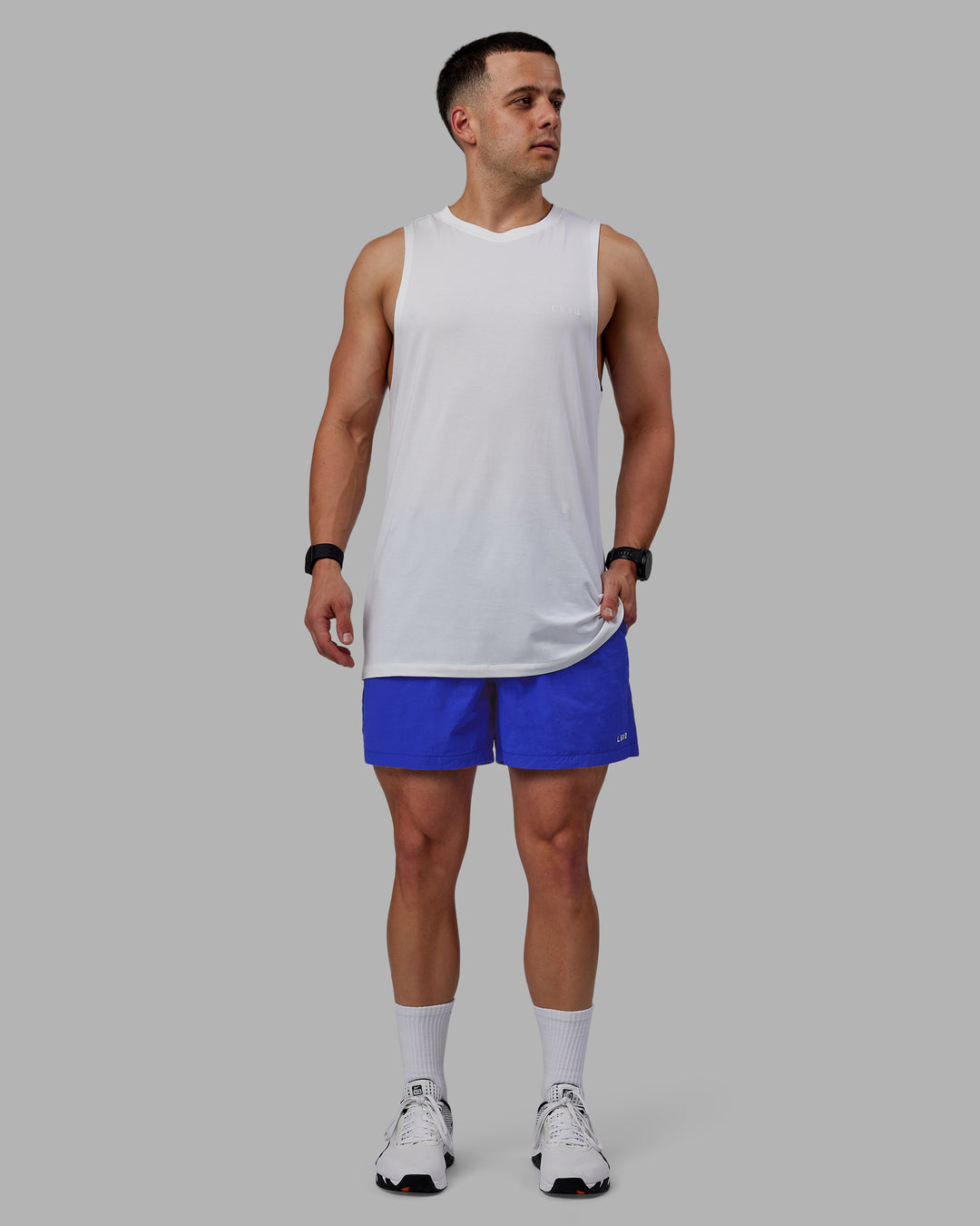 Man wearing Classic 5&quot; Shorts - Power Cobalt