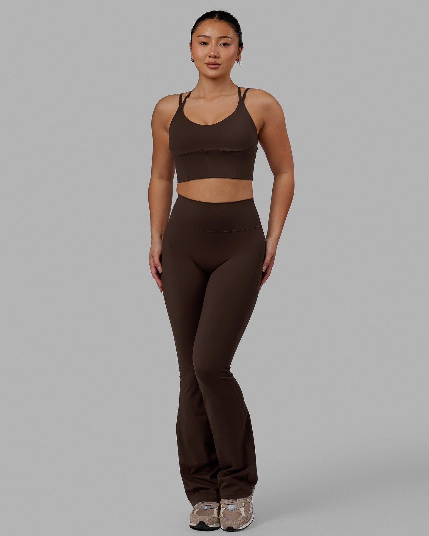 Copper Chocolate Sports Bra with Low Back and Corset – New York Pilates