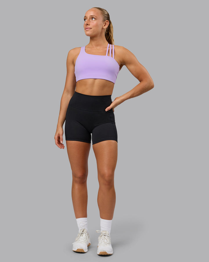 Woman wearing Galvanise Sports Bra - Pale Lilac
