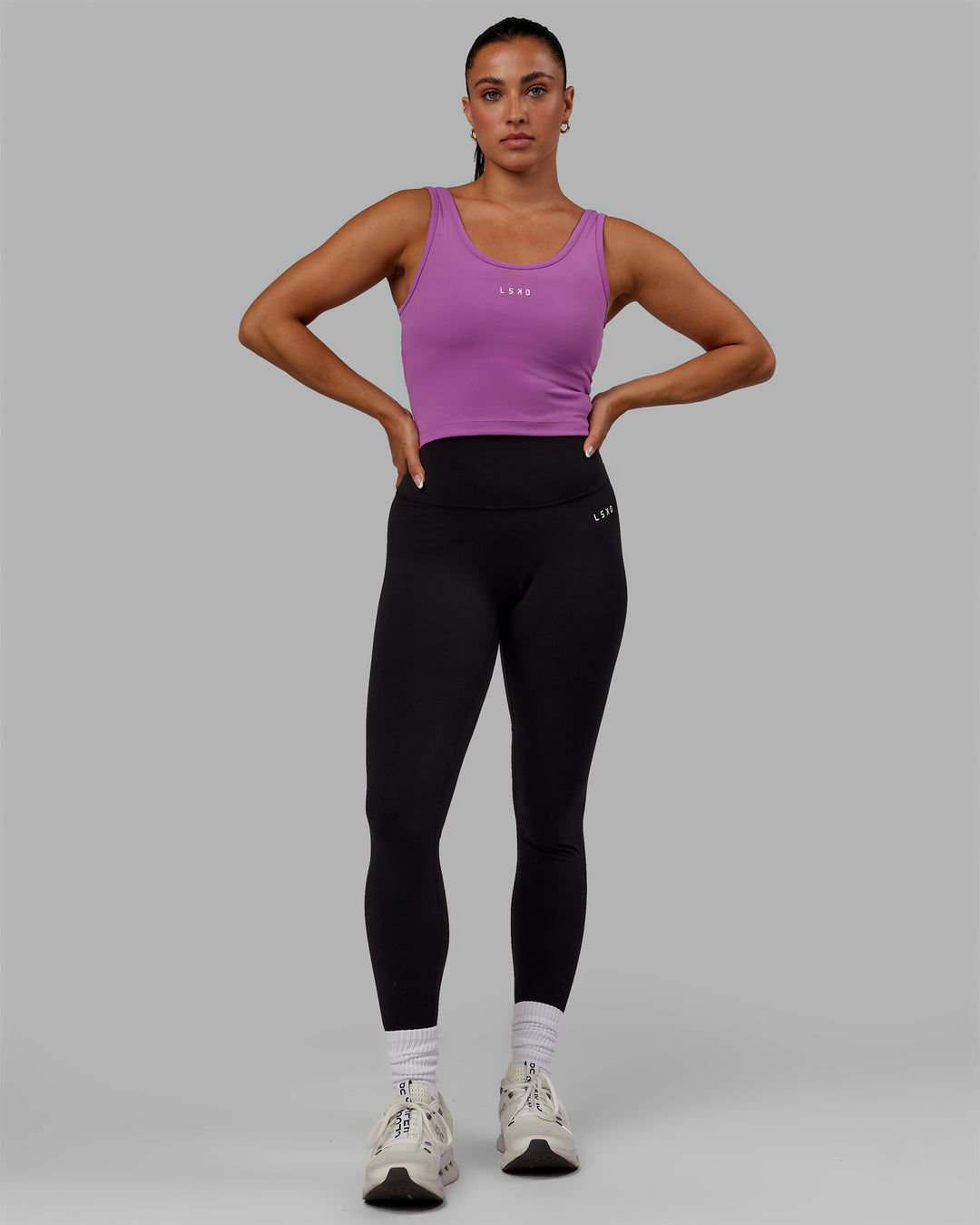 Woman wearing Reflex Active Tank - Hyper Violet