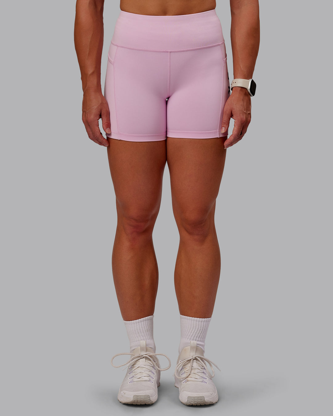 Woman wearing Rep X-Short Tights - Marshmallow-Cherry Lacquer