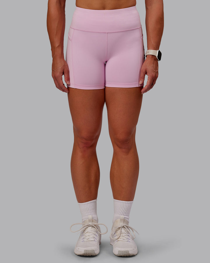 Woman wearing Rep X-Short Tights - Marshmallow-Cherry Lacquer
