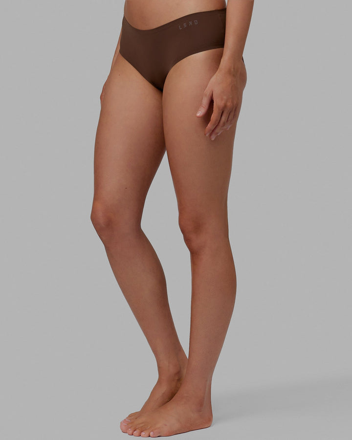 Woman wearing Seamless Brief - Cocoa