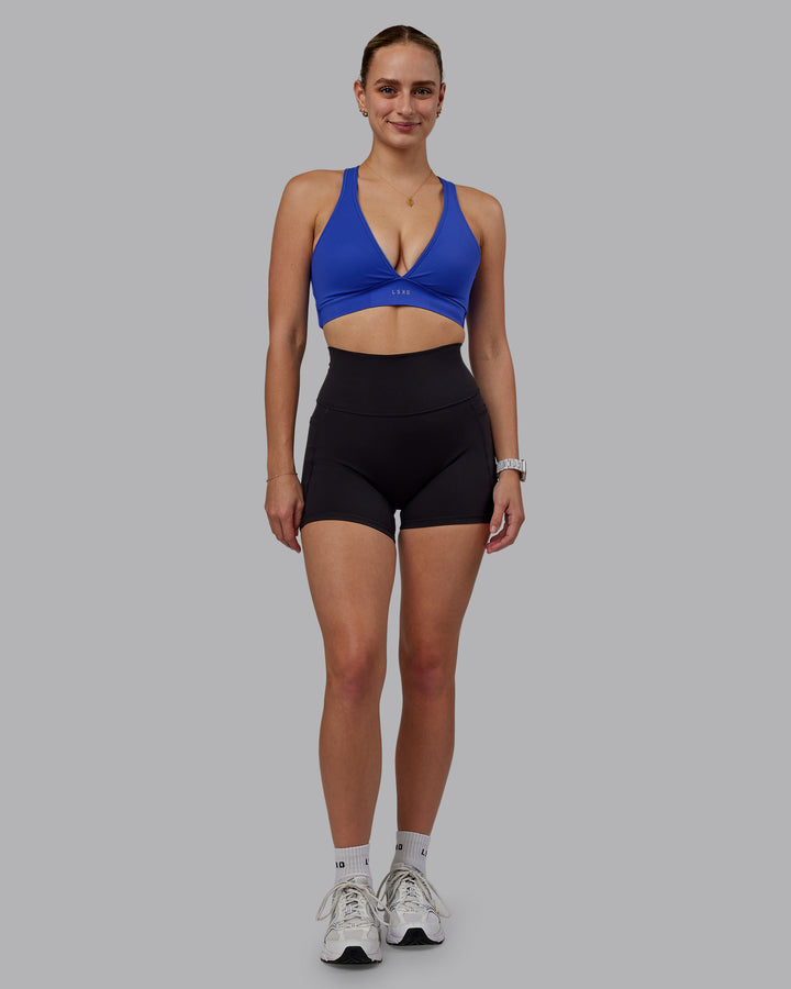 Woman wearing Stamina Sports Bra (D/DD/E) - Power Cobalt
