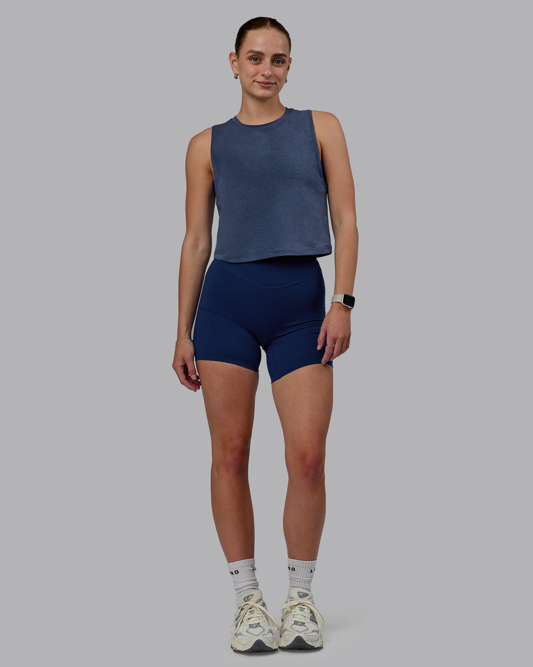 Vital Cropped Training Tank - Midnight Blue