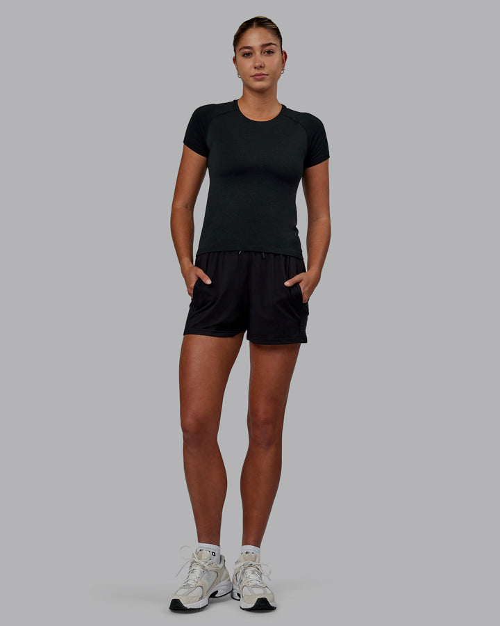 Women Wearing Restore CloudFLX Short - Black
