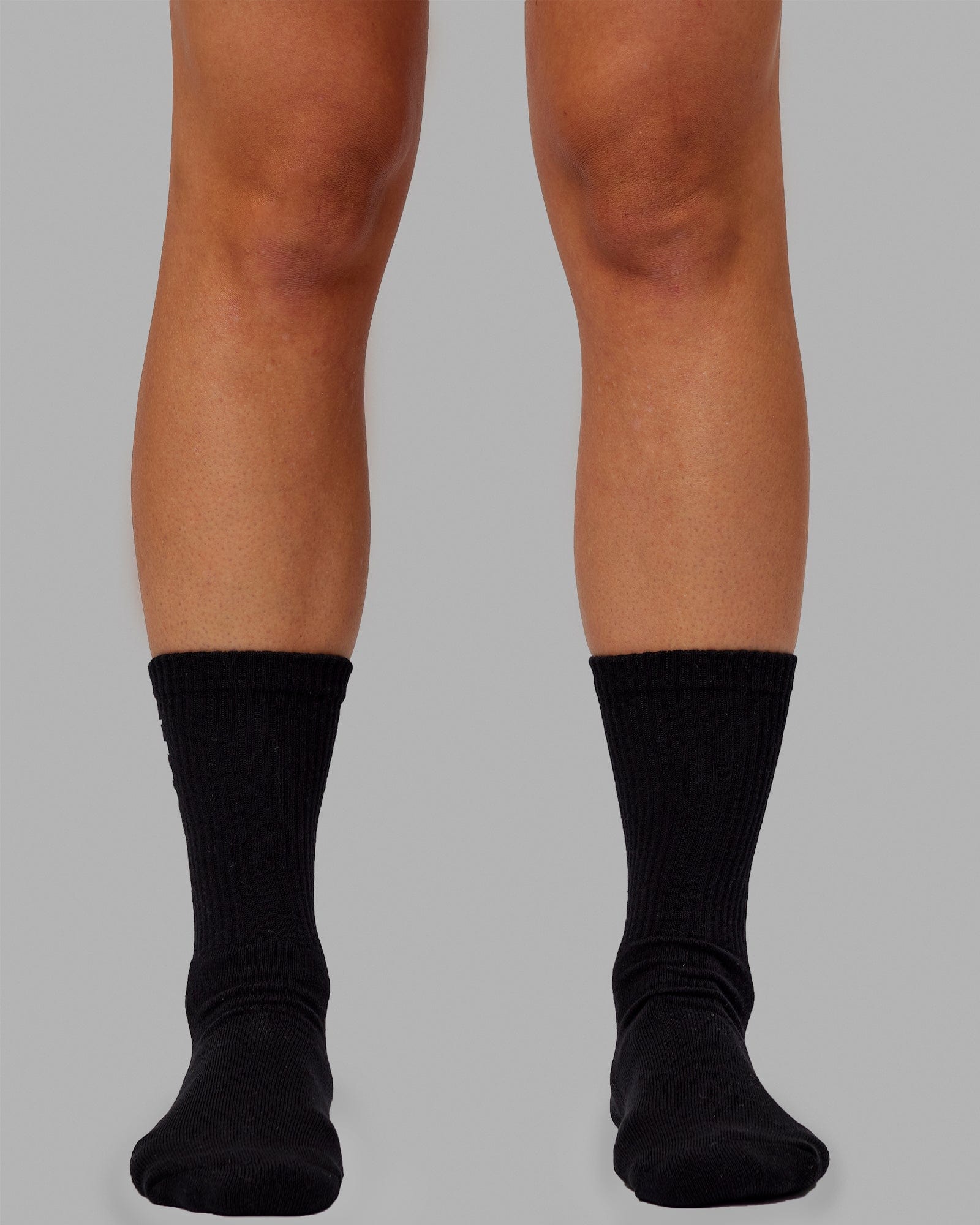 Compression Therapy Mid Calf Crew Socks - BLACK