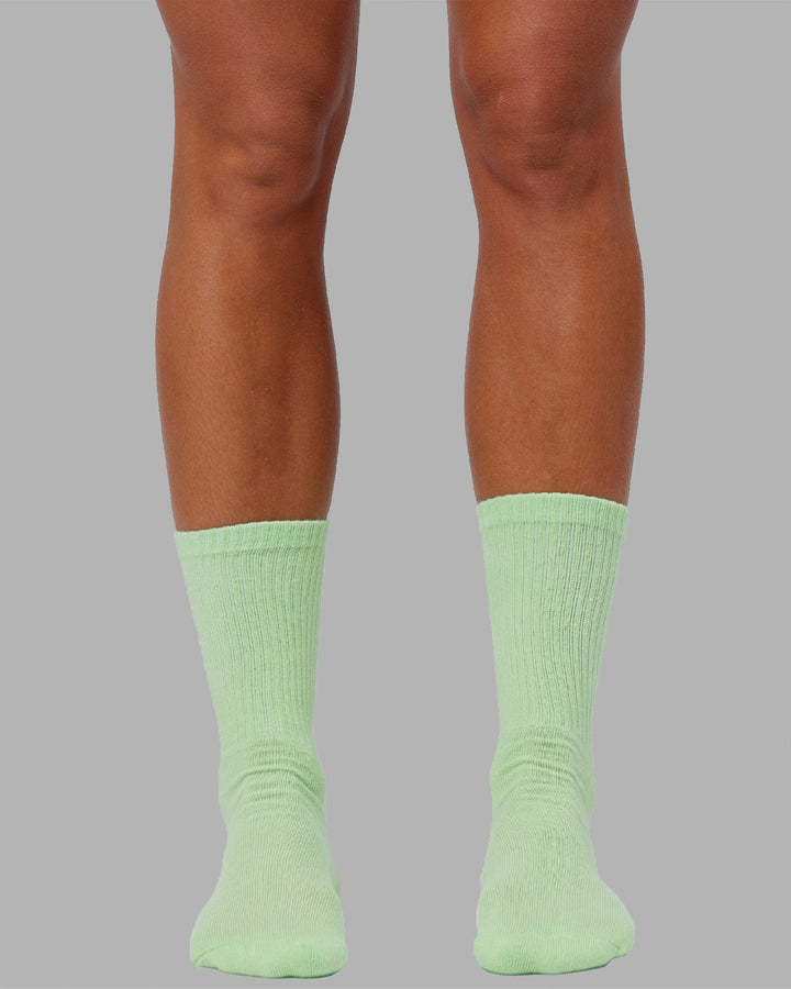 Signal 3 Pack Crew Socks - Cornflower Blue/Pale Lilac/Green Fig
