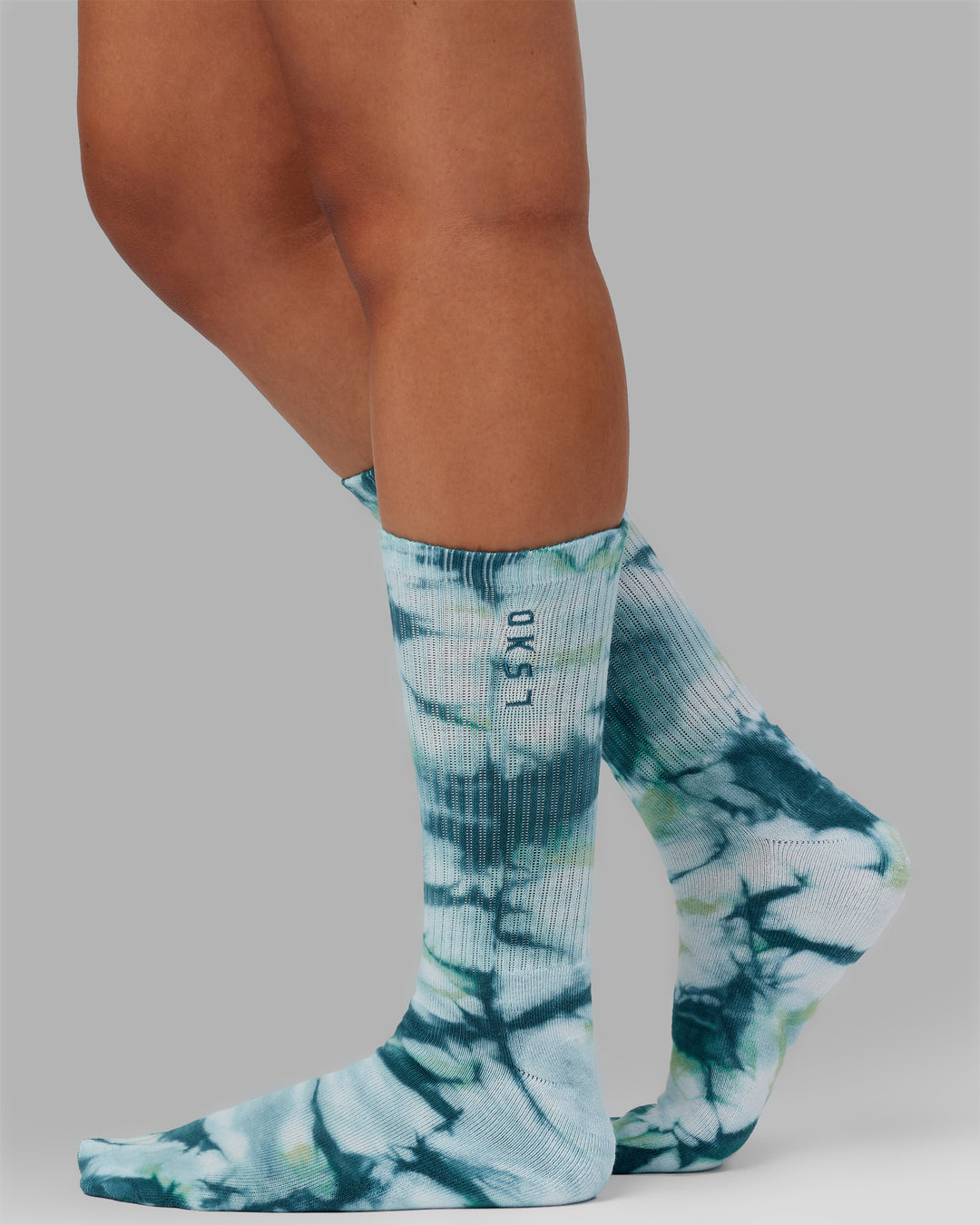 Signal 3 Pack Crew Socks - Tie Dye-Pink-Blue-Green