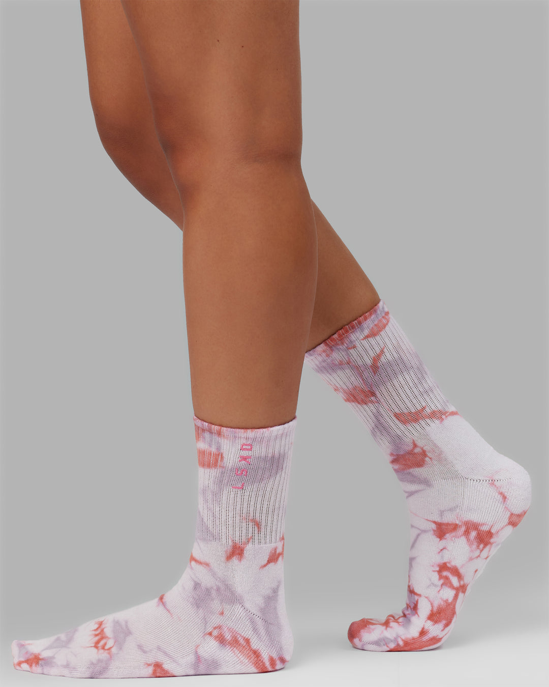 Signal 3 Pack Quarter Socks - Tie dye-Pink-Blue-Green