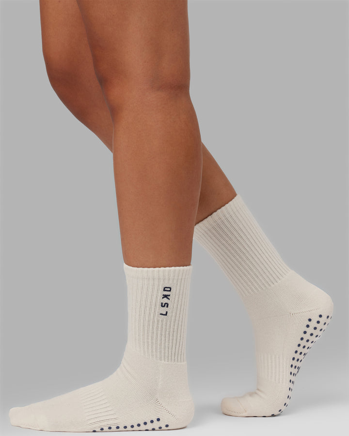 Signal Crew Grip Socks - Off White-Future Dusk
