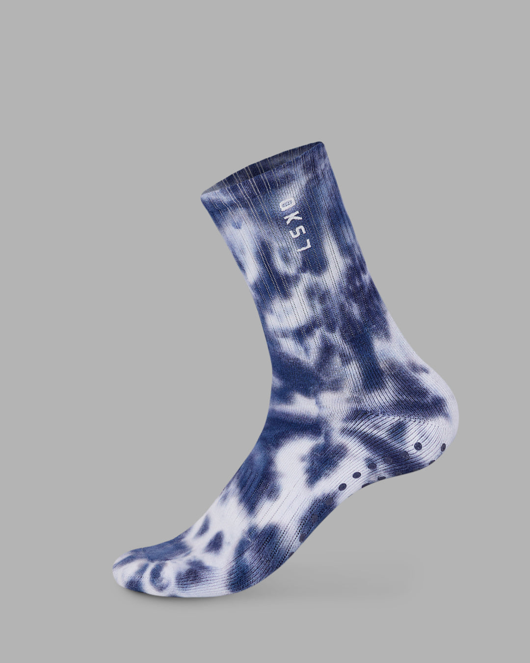 Signal Crew Pilates Grip Socks - Indigo Tie Dye