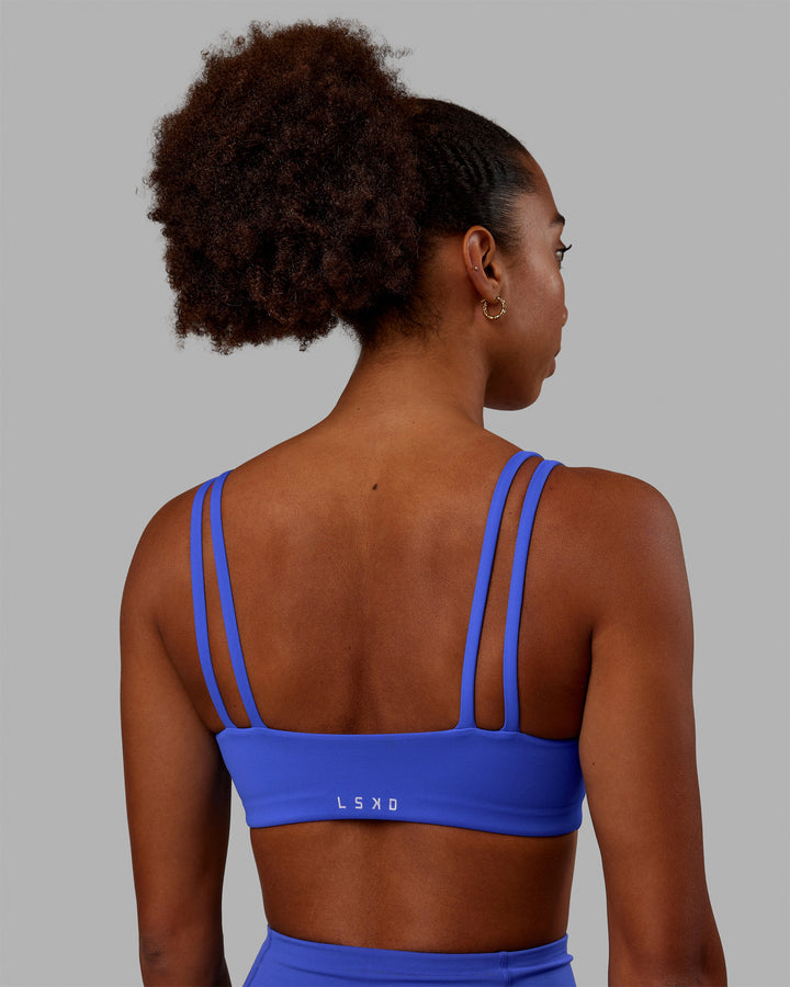 Women Wearing Vogue Sports Bra - Power Cobalt
