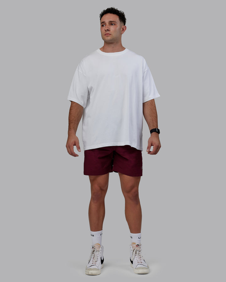 Man wearing Daily Shorts - Dark Cherry
