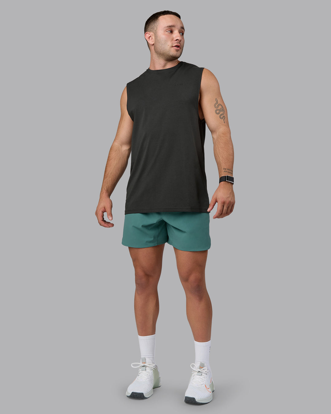 Man wearing Lift 6&quot; Lined Performance Shorts - Sagebrush