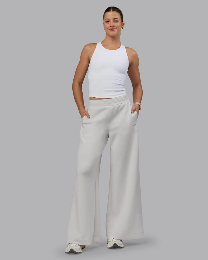 Woman wearing Elevate SoftTouch Wide Leg Pants - Clay-Clay
