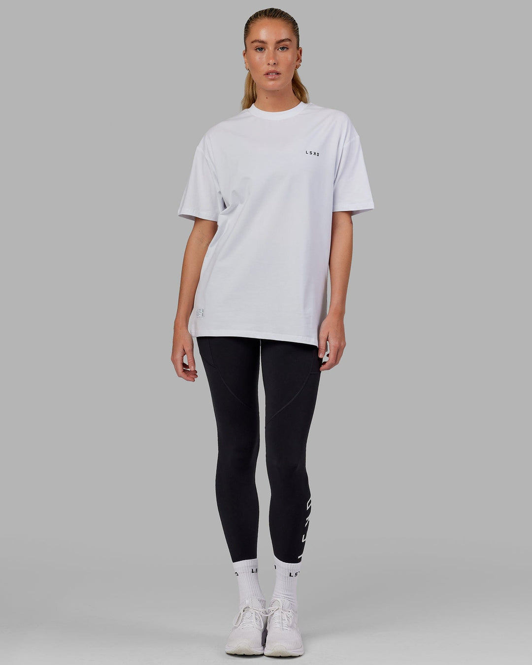 Unisex VS5 FLXCotton Tee Oversize - White-Black