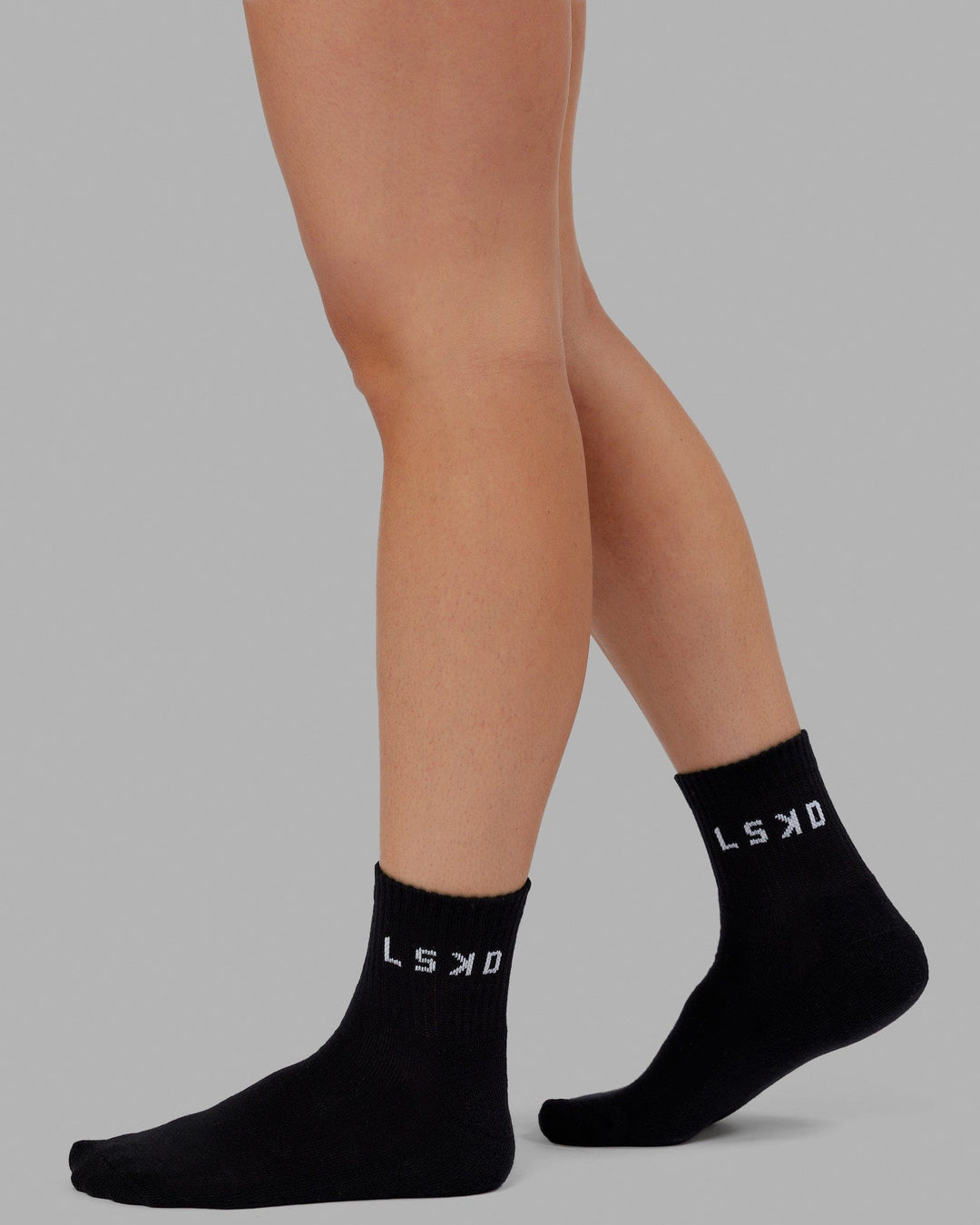 Daily 3 Pack Quarter Sock - Black-White