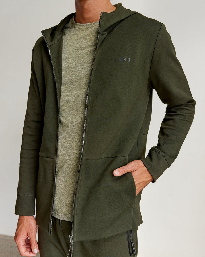 Athlete ForgedFleece Zip Up Hoodie - Forest Night
