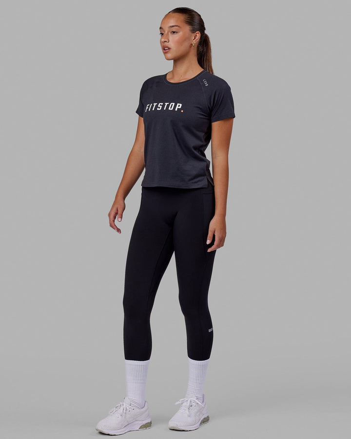 LSKD x Fitstop VapourFLX Trainer Tee - Black Marl
