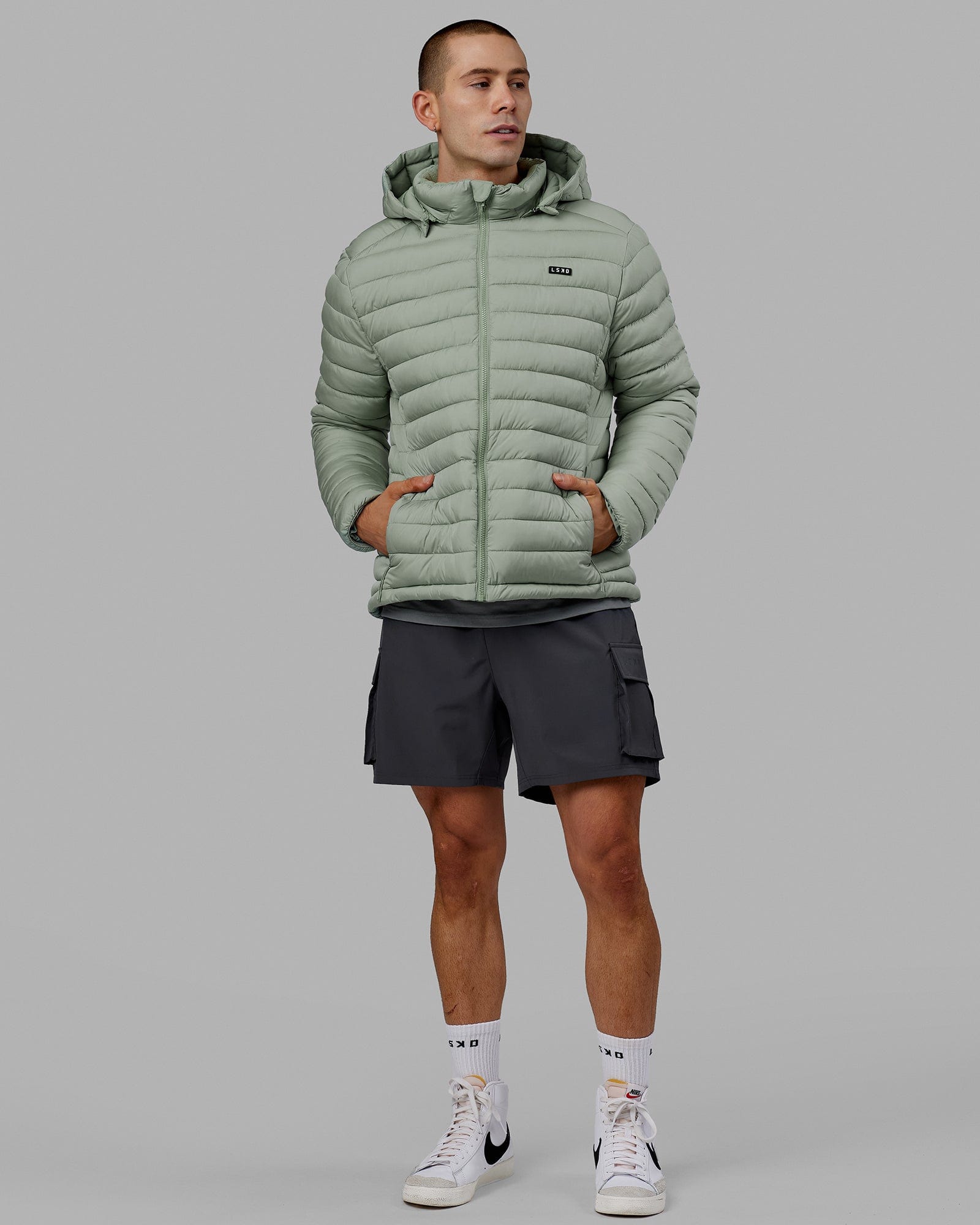 Nike puffer jacket online mens green