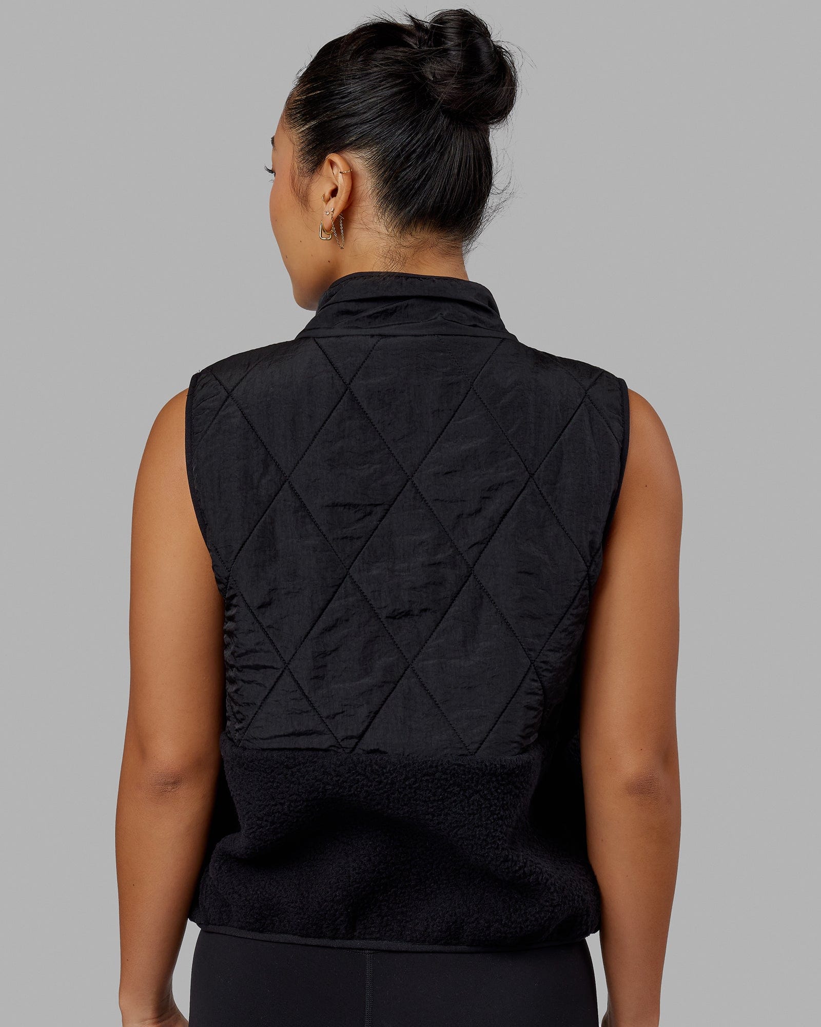 Black quilted outlet vest ladies