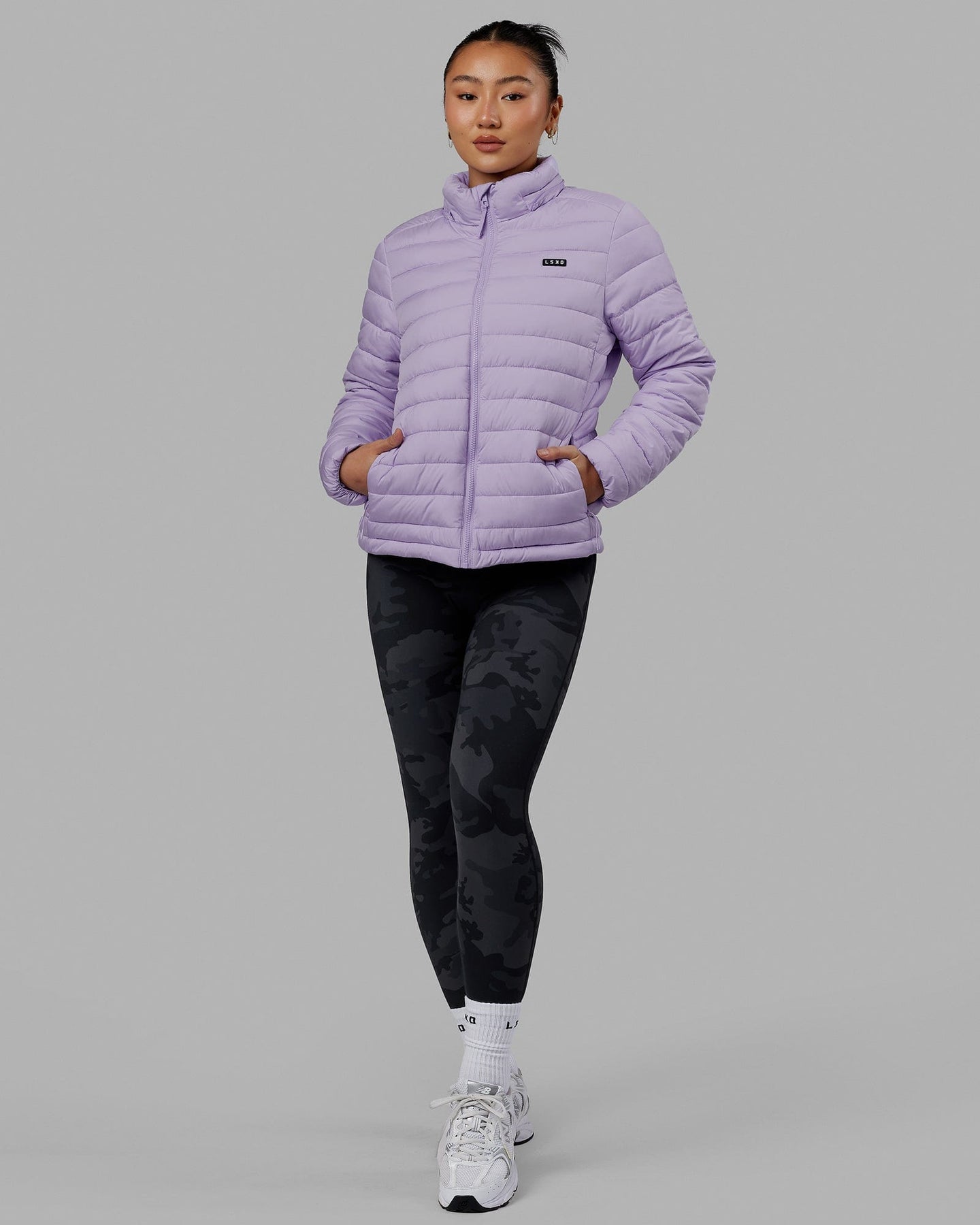 Womens All Day Puffer Jacket - Pale Lilac | LSKD
