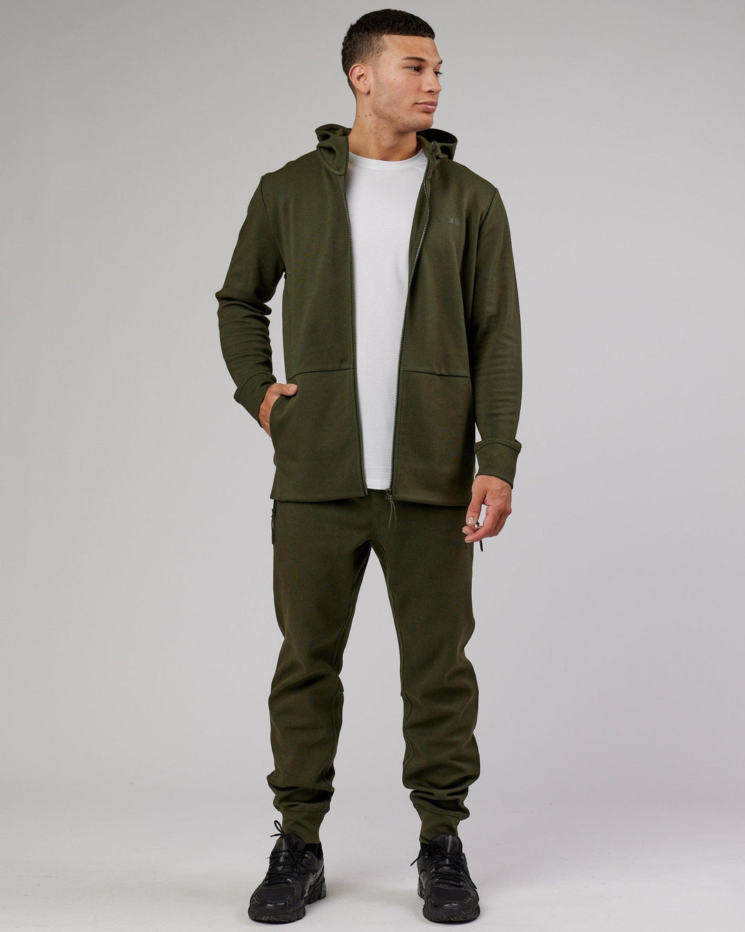 Athlete ForgedFleece Zip Up Hoodie - Forest Night