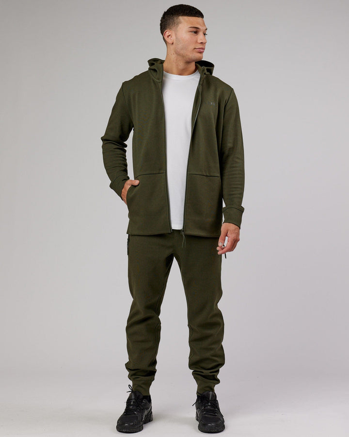 Athlete ForgedFleece Zip Up Hoodie - Forest Night
