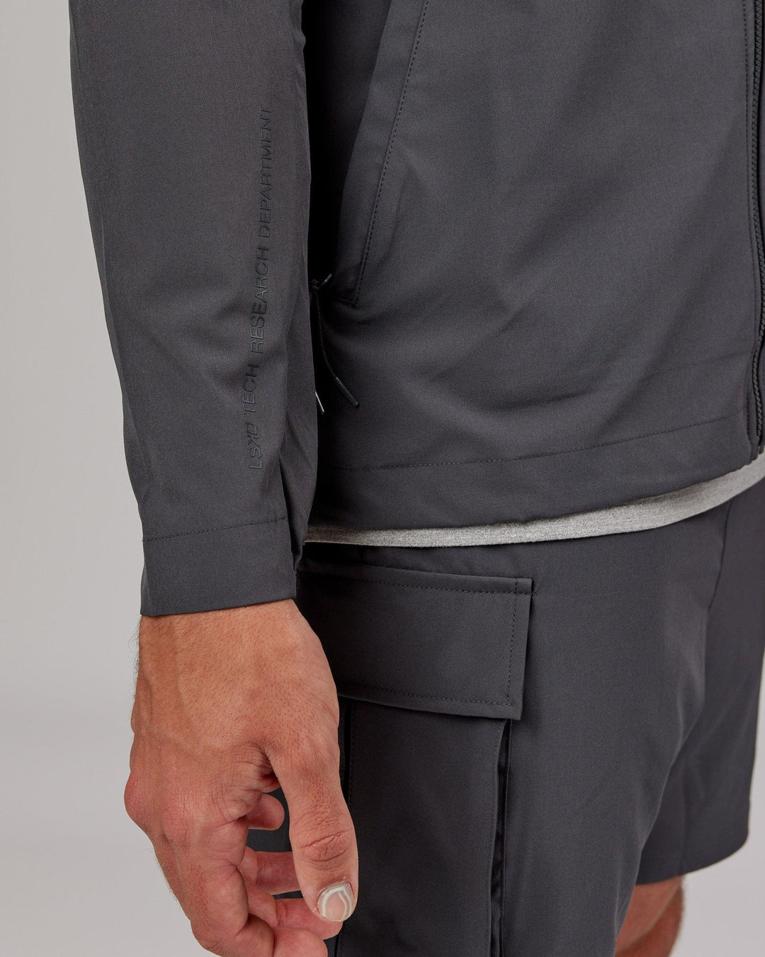 Man wearing Energy Stretch Performance Jacket - Asphalt