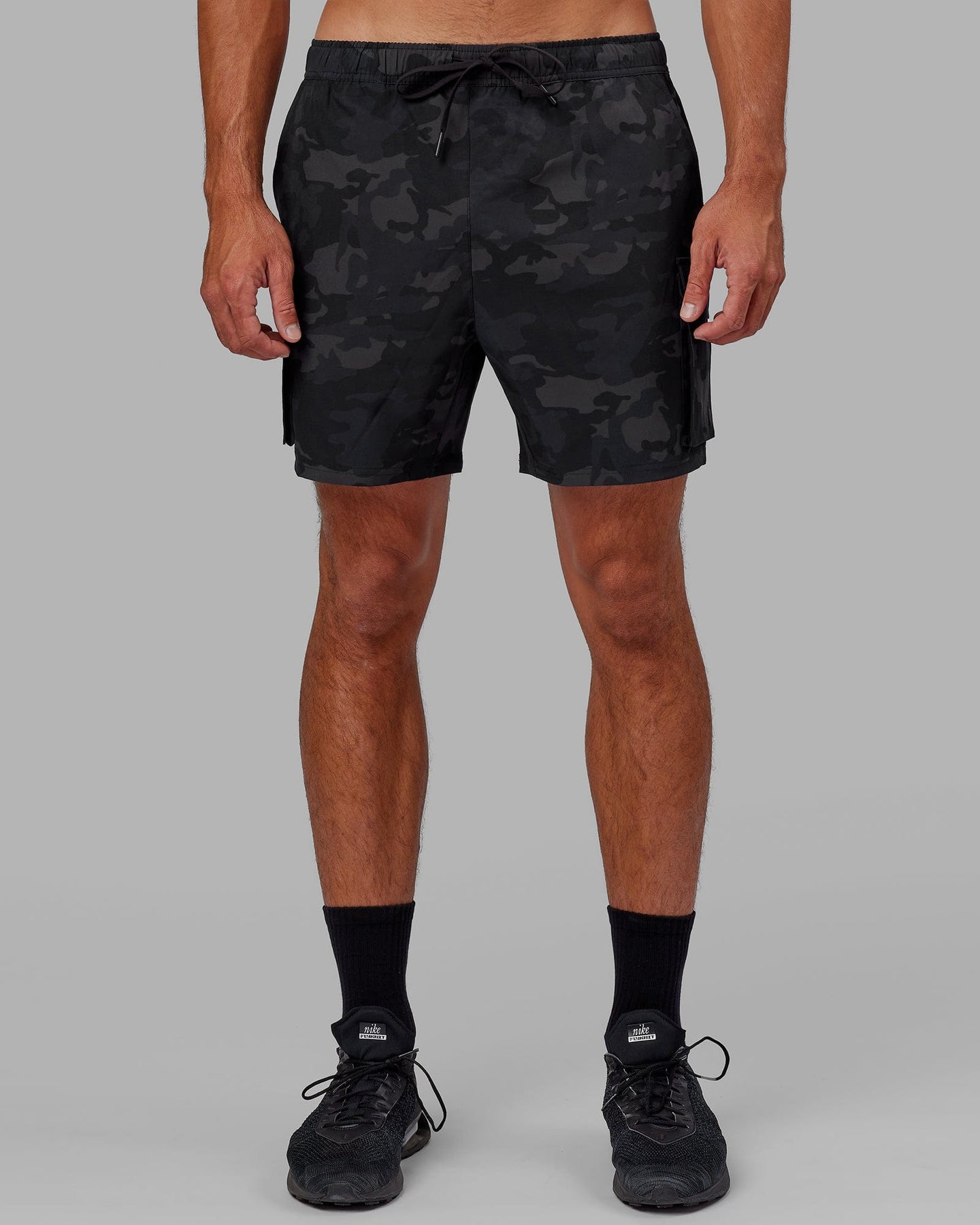 Long Island Strong Mens Sweat shorts (Black Camo)